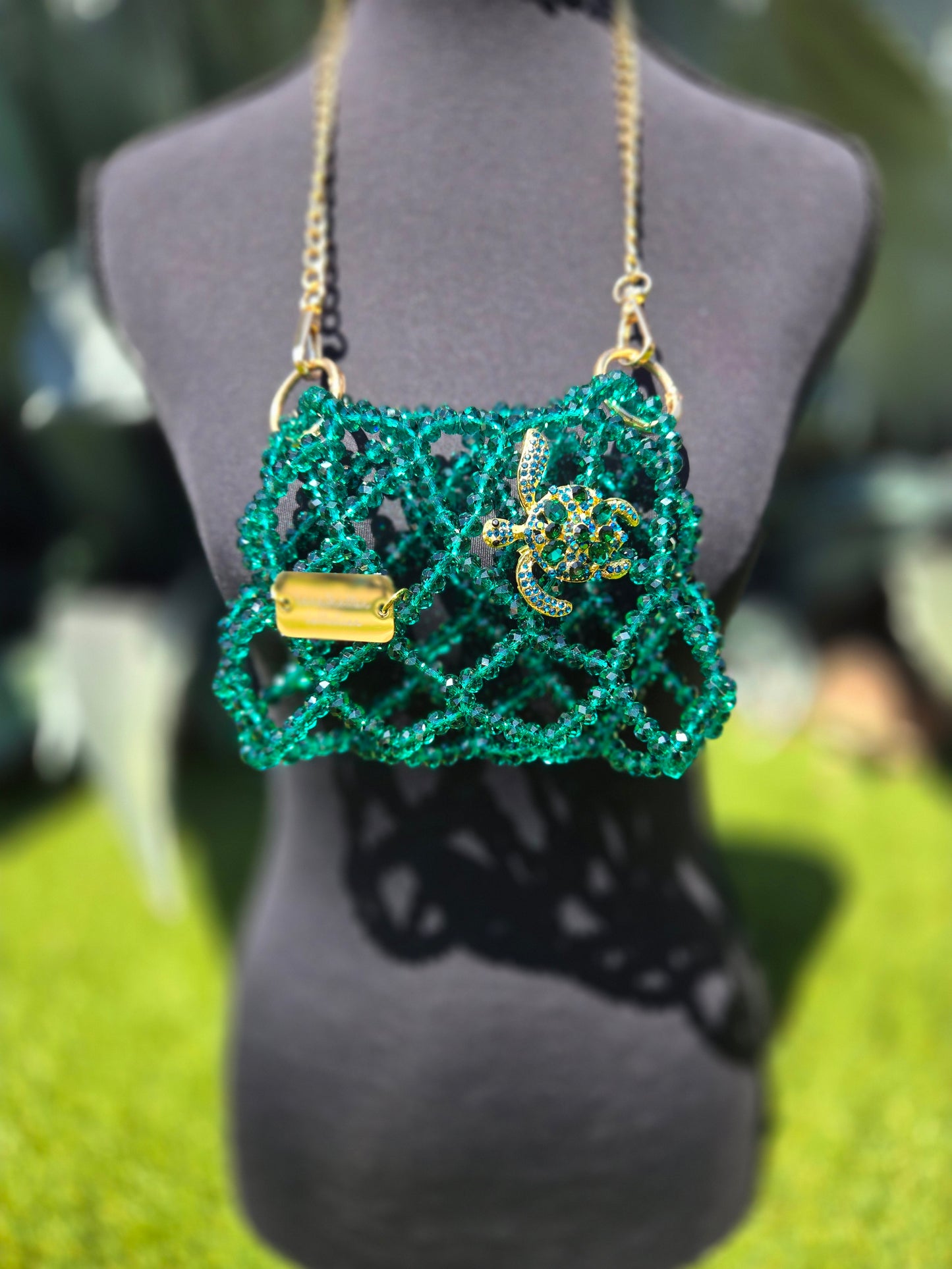 Basket Collection (GREEN GLASS BEAD)