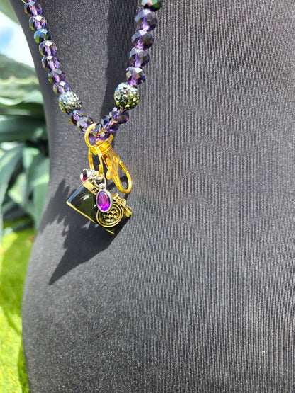 Cord Collection PURPLE MAJIC (GLASS/PLASTIC BEADS)